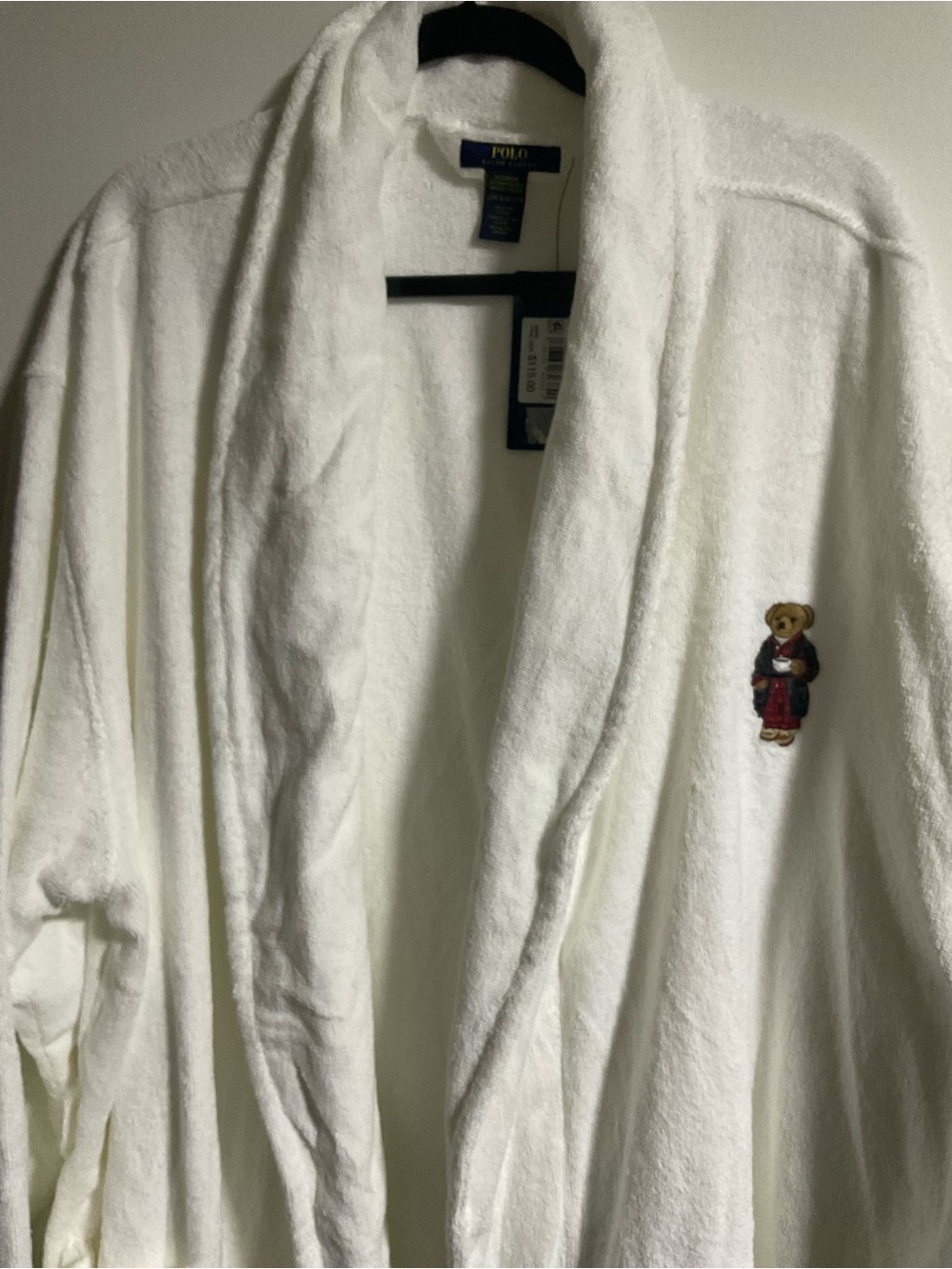Polo by Ralph Lauren White Teddy Bear Robe